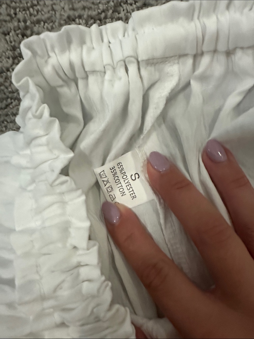 White cropped bloomer pants - Picture 2 of 2